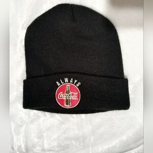 Vintage & Collectible Coca Cola Black Knit Beanie with Red Logo